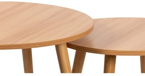 Natúr színű kerek dohányzóasztal szett 2 db-os ø 60 cm Luke – Bonami Essentials