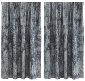 bársony függöny 2 db pálcataszkolt Ezüst szürke 140x140 cm