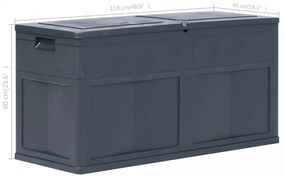 fekete kerti tárolóláda 320 L