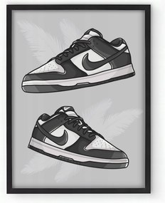 Nike Dunk Panda keretes poszter Streetwear sportcipő 30x40 Ajándék ötlet
