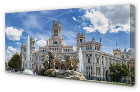 Canvas képek Spanyolország Fountain Palace Madrid 100x50 cm