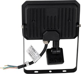 Fekete radiátor, LED 30W IP65 mozgásérzékelővel - Levana