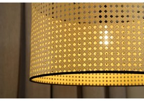 Duolla - Felületre szerelhető csillár ROLLER RATTAN 1xE27/15W/230V átm. 45 cm bézs/fekete