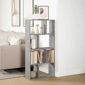 betonszürke szerelt fa könyvespolc 60 x 20 x 120 cm