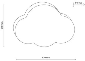 Brilagi - Gyermek mennyezeti lámpatest NIMBUS MINI 2xE27/15W/230V 31x43 bézs