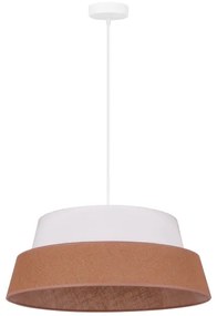 Duolla - Csillár zsinóron GALAXY 1xE27/15W/230V átm. 50 cm barna/fehér