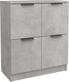 vidaXL betonszürke szerelt fa tálalóasztal 60 x 30 x 70 cm