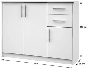 Mdk II New Cipősszekrény 10 fehér N