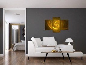Absztrakt sárga spirál képe (90x60 cm)
