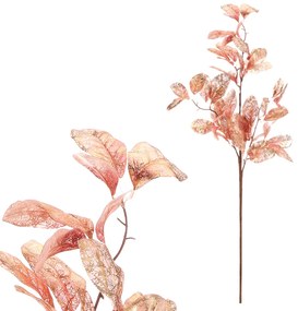 Karácsonyi ágak aranyozott levelekkel, 2 db,rózsaszín, 85 cm