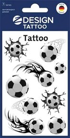 Matrica, tetoválás, 1 ív, 76x120 mm, AVERY ZWECKFORM, Z-Design No.56740, focilabda (AY56740)