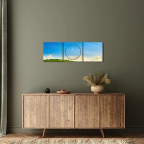 Kép - Tavaszi ég (órával) (90x30 cm)