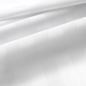 Goldea ünnepi damaszt asztali futó - fehér csíkos 50x180 cm