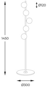 Zuma Line 5649 - Állólámpa ALI 5xG9/40W/230V