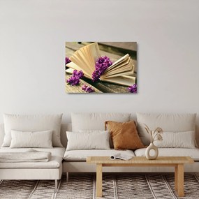 Kép egy levendula könyvről (üvegen) (70x50 cm)