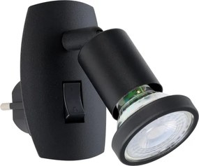 Eglo 300911 - PARRINI konnektorba dugható LED lámpa 1xGU10/4,5W/230V fekete