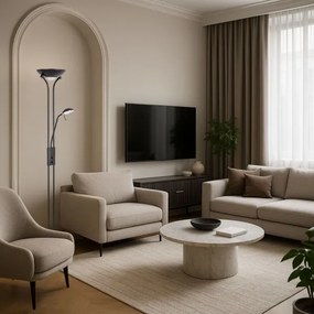 Brilagi - Fényerőszabályozható állólámpa SCARLETT 1xR7s/230W/230V + 1xG9/40W fekete