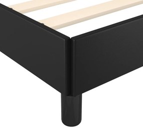 fekete ágykeret fejtámlával matrac nélkül 90x190 cm