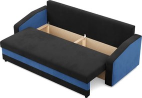 Hewlet kanapéágy, szövet anyag, bonell töltet, fekete - kék