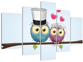 Kép - szerelmes baglyok (150x105 cm)