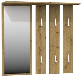 Shannan Opal tükrös fogas, 85x82x15 cm, tölgy