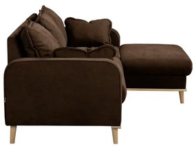 Sötétbarna sarokkanapé (jobb oldali) Beata – Ropez