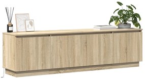 LED világítású TV szekrény Sonoma tölgy 180x38x49 cm Mérnöki fa