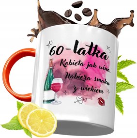 Narancssárga Szülinapi Bögre 60 60STE Ajándék fényképes nyomtatással