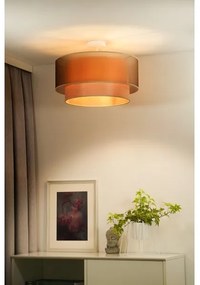 Duolla - Felületre szerelhető csillár WOOD BOHO 1xE27/15W/230V átm. 45 cm réz/bézs