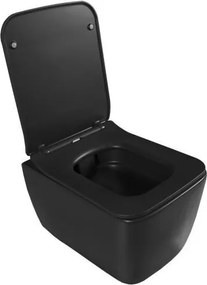 CeraStyle HERA fali WC - MATT FEKETE - rimless - perem nélküli - rejtett szerelésű