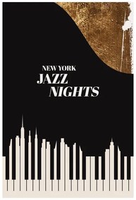 Művészeti nyomat Kubistika - NY Jazz, (40 x 60 cm)