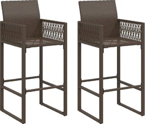 vidaXL 2 db barna polyrattan kerti bárszék