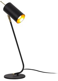 Fekete-aranyszínű asztali lámpa fém búrával (magasság 55 cm) Sivani – Opviq lights