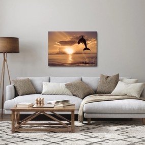 Kép - Delfin naplementében (70x50 cm)