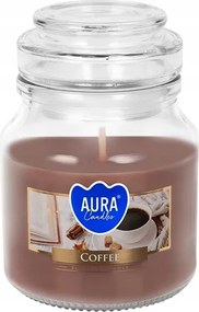 Kis illatgyertya Aura kávé fedéllel