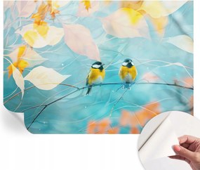 Öntapadós tapéta Divatos 3D fali ragasztó Tavaszi madarak 312x219 cm