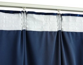 vidaXL 2 db sötétkék bársony sötétítőfüggöny kampókkal 140 x 225 cm