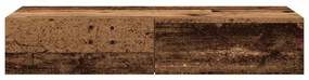 Falipolc fiókokkal régi fa 100x36x19 cm műszaki fa