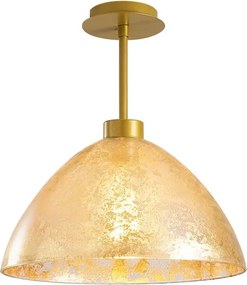 Bergama N-146 arany fém és üveg függőlámpa, Ø34 cm