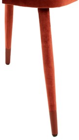 Világospiros kárpitozott étkezőfotel szett 2 db-os Kosaka – Light &amp; Living