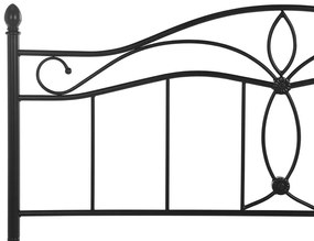 Franciaágy 180 cm ANTALIA (ágyráccsal) (fekete). 1007097