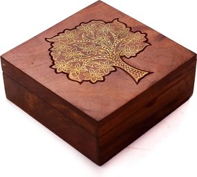 Kézzel faragott ékszerdoboz Hashcart hand made India