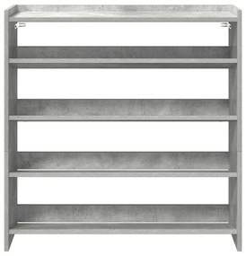 betonszürke szerelt fa cipőtartó 80x25x81 cm