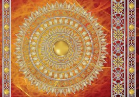 Mandala poszter, fotótapéta, Vlies (416 x 290 cm)