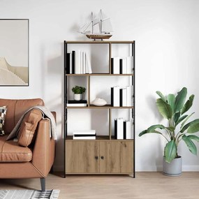 Könyvespolc kézműves tölgy 80 x 30 x 155.5 cm Faanyag