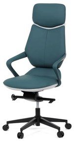 Kék Ekobőr Irodai Főnöki Szék, Hinta Mechanikával. KA-T8426 GRN