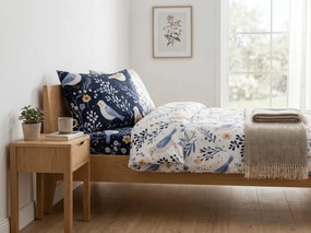 Mikroszálas párnahuzat DENIM BIRDS 50x70 cm, kék