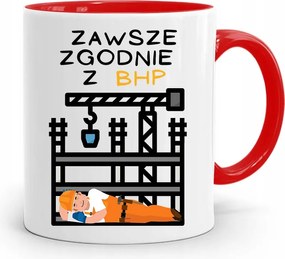 Piros Építőipari Bögre Barkácsoló Szakember Ajándék fényképes nyomtatással