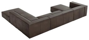 Barna bőr sarokkanapé (jobb oldali) Madame – Windsor &amp; Co Sofas