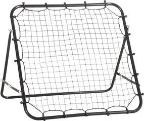 HOMCOM Futball Rebounder, Visszapattintó Háló, Fém Keret PE Szövetből, Visszapattintó Fal Baseballhoz és Kosárlabdához, Cél Fiatalok Edzéséhez 96x80x9